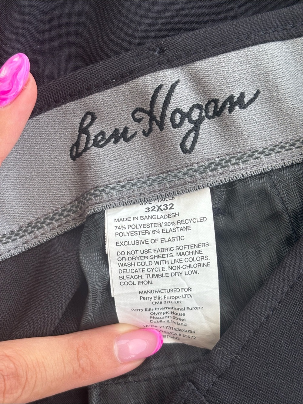 Ben Hogan Performance Black Stretch Golf Pants Men’s Size 32x32 - Picture 2 of 3